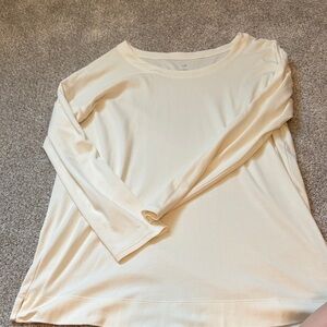 J Jill Cream Scoop Neck Tunic